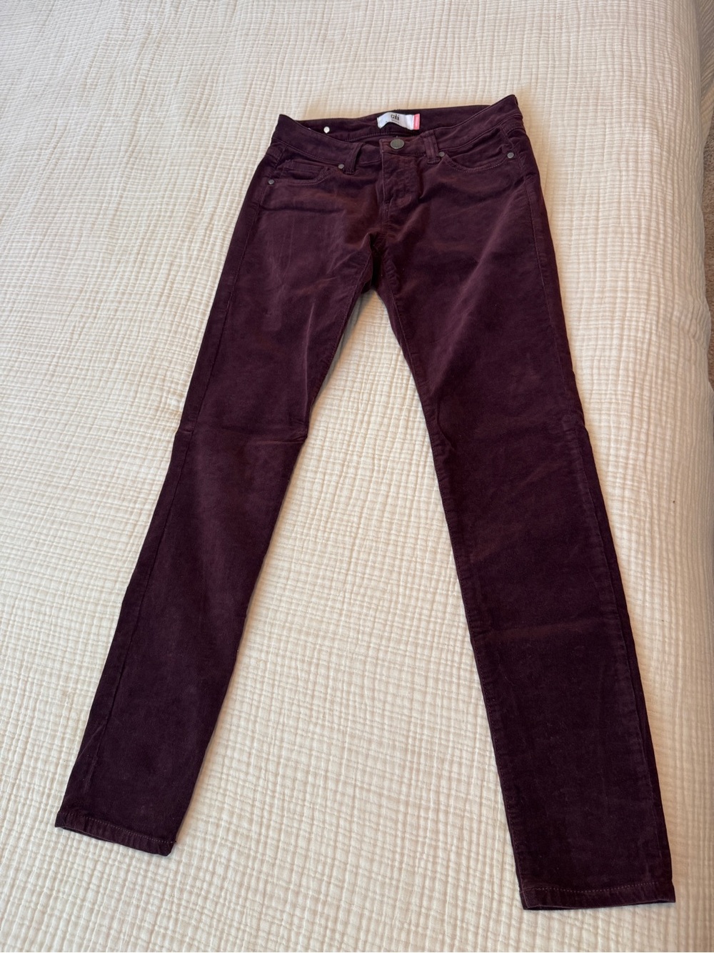 CAbi Skinny Corduroy Jeans in Plum